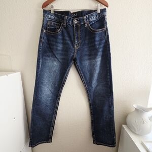 True Luck Jeans Men's 34/32 Straight Fit Classic Stretch‎ Flap Pockets